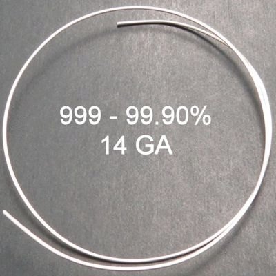 Fine Silver 999 Round Wire Ga 14 (per ounce) super fine silver, .9999, 9999 wire, 999 wire, colloidal silver, sheet silver, sterling, sterling sheet, silversmithing, 925, silver plate